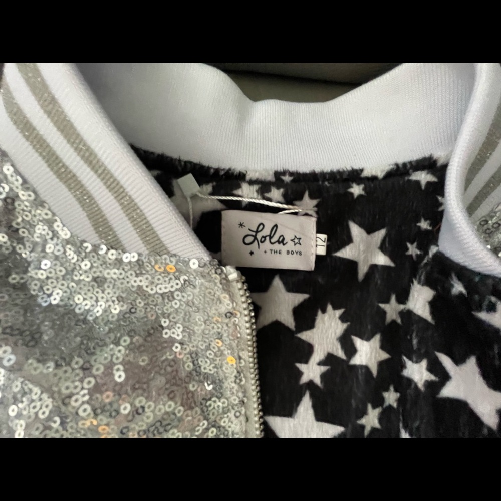 Lola + the Boys, girls unicorn sequin bomber size 8 & 12. - Picture 6 of 8